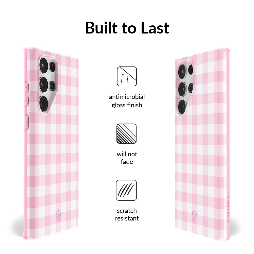 Baby Pink Gingham Samsung Case