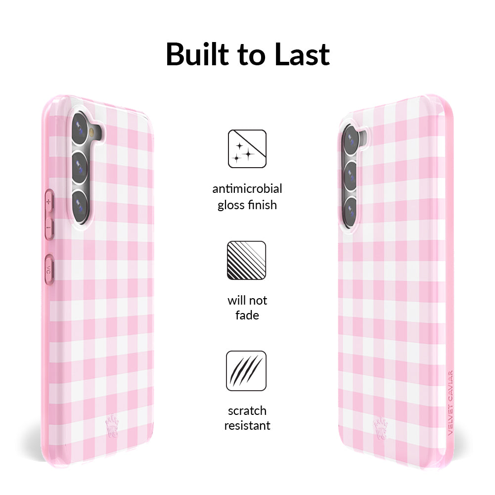 Baby Pink Gingham Samsung Case