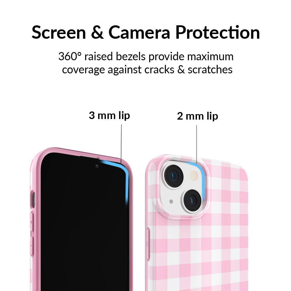Baby Pink Gingham iPhone Case