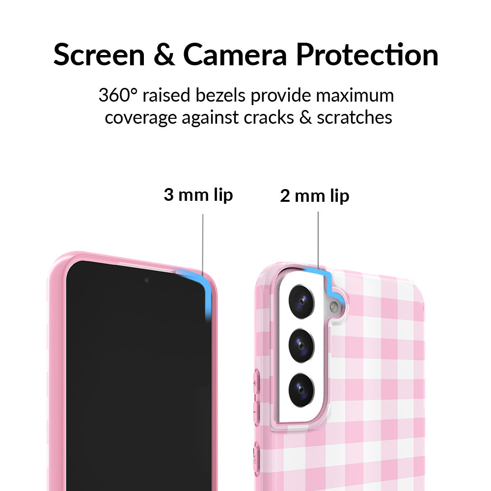 Baby Pink Gingham Samsung Case