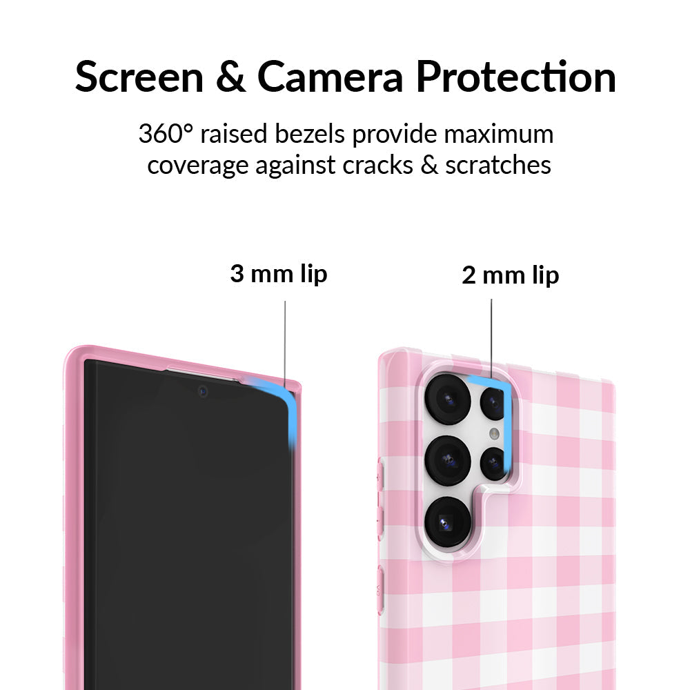 Baby Pink Gingham Samsung Case