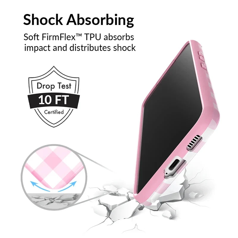 Baby Pink Gingham Samsung Case