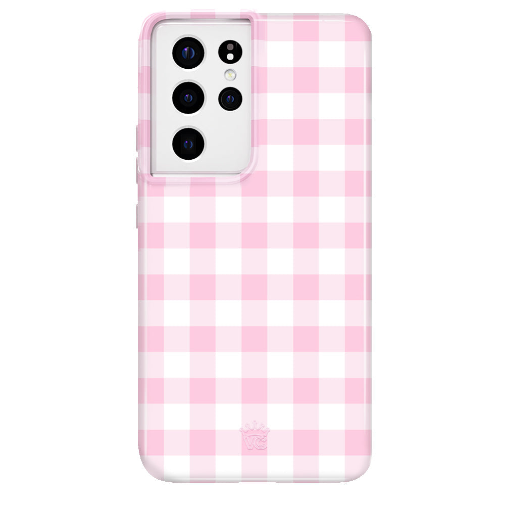 Baby Pink Gingham Samsung Case