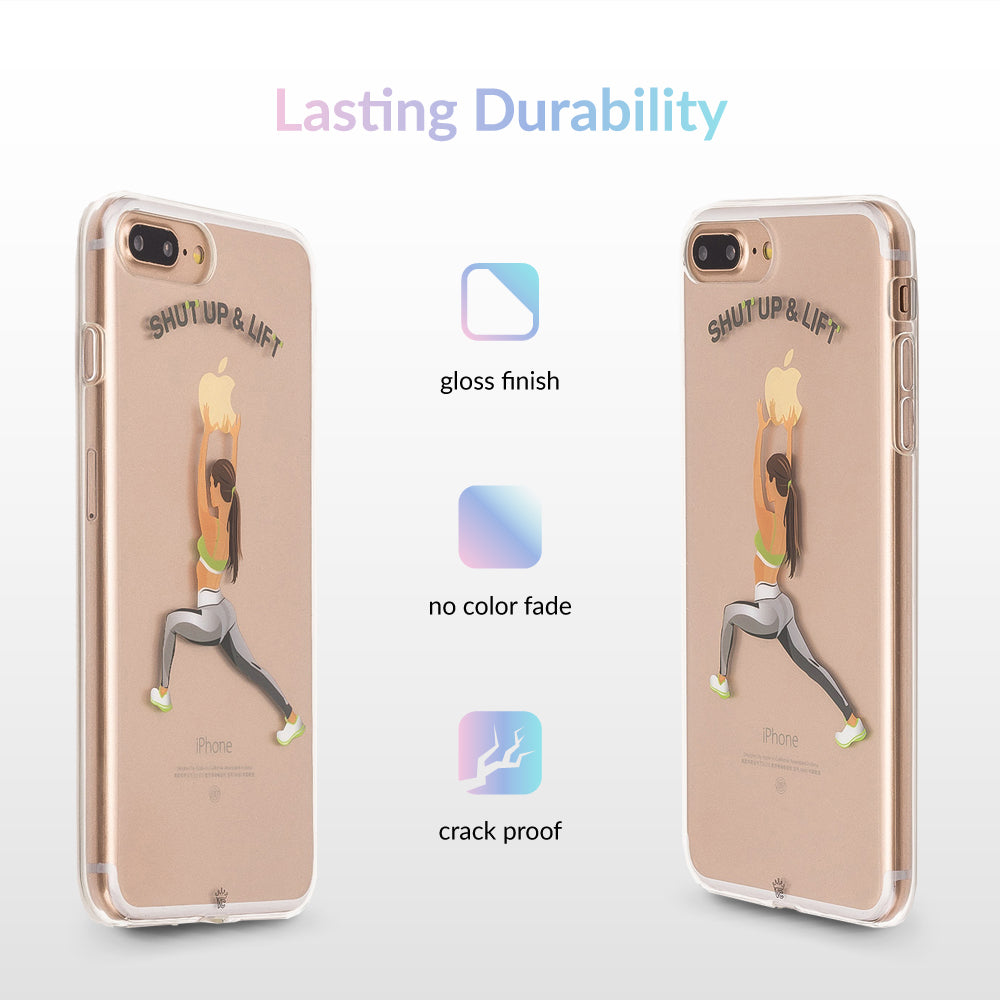 Shut Up & Lift iPhone Case Brown Hair