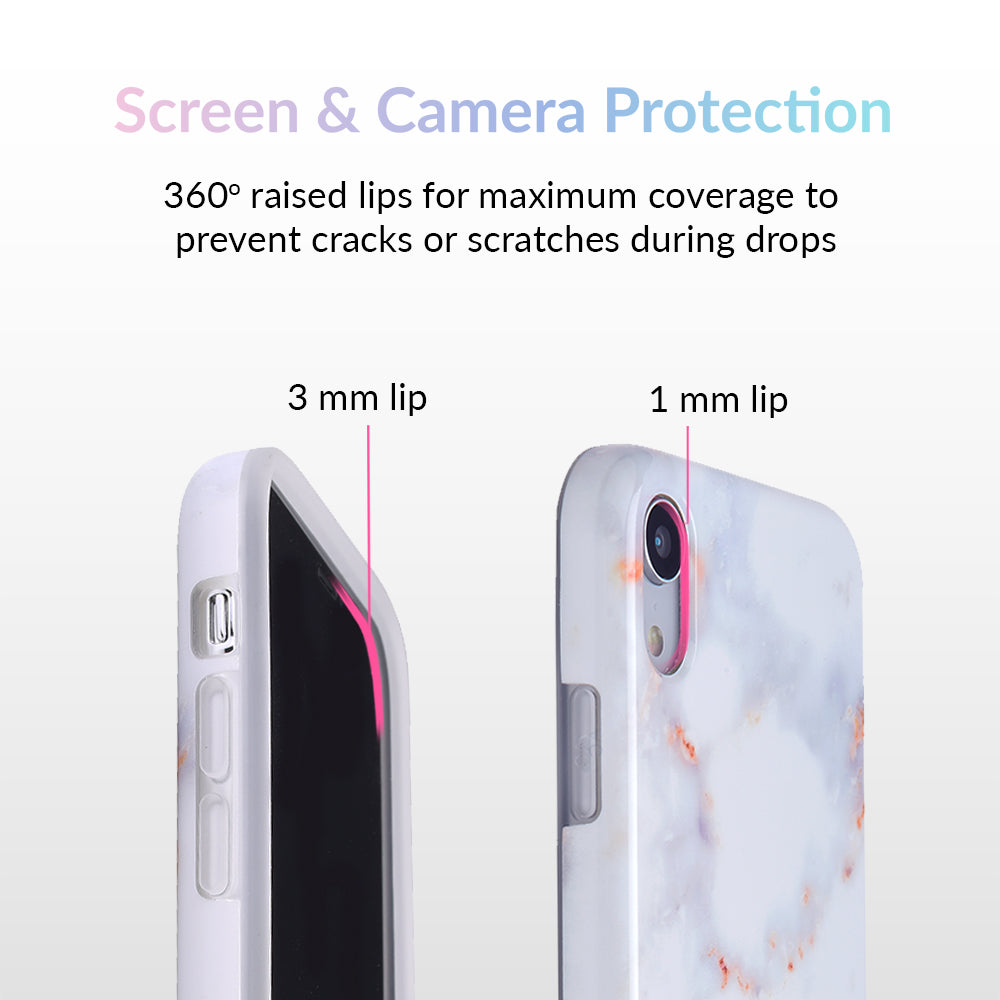 Gray Clouds Marble iPhone Case