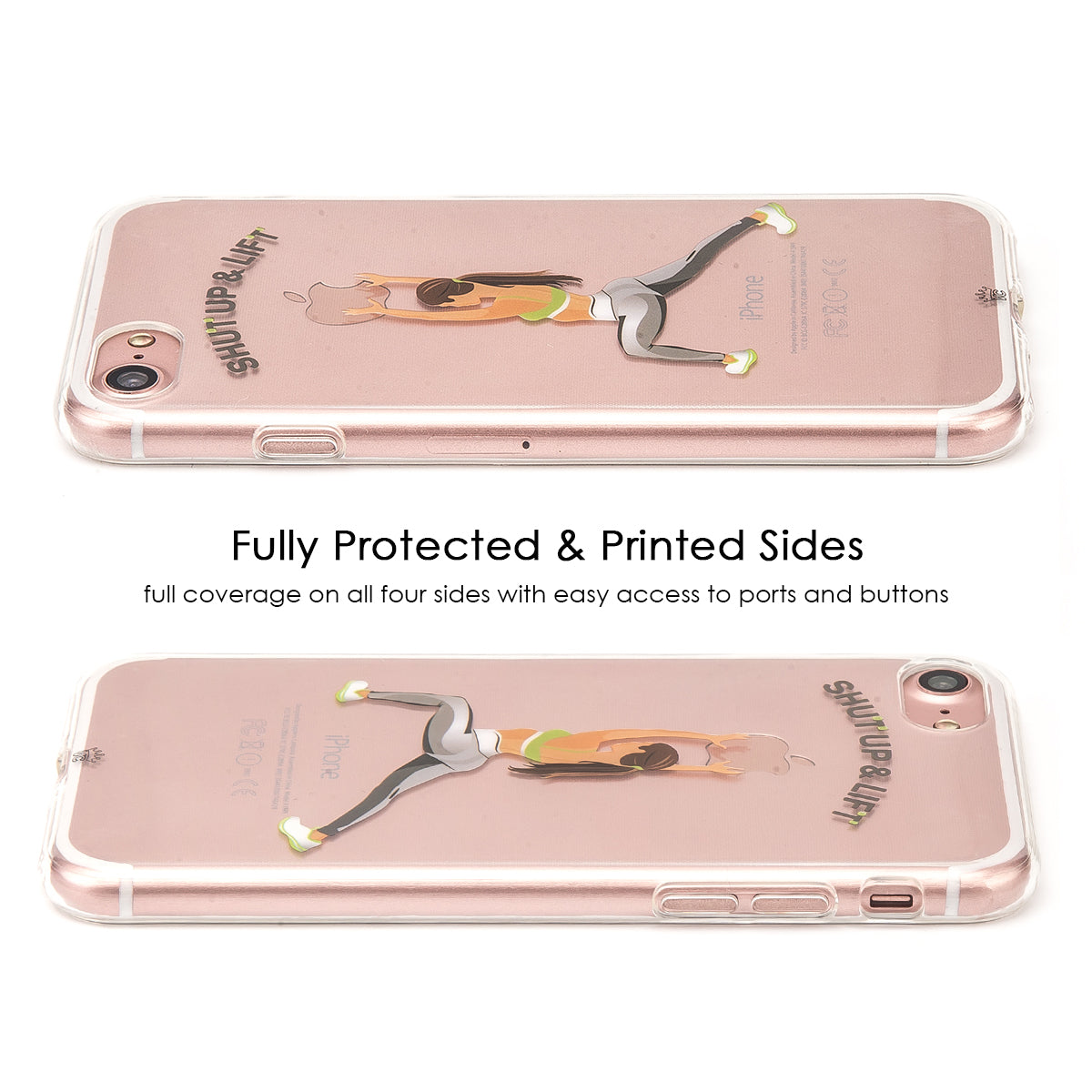 Shut Up & Lift iPhone Case Brown Hair