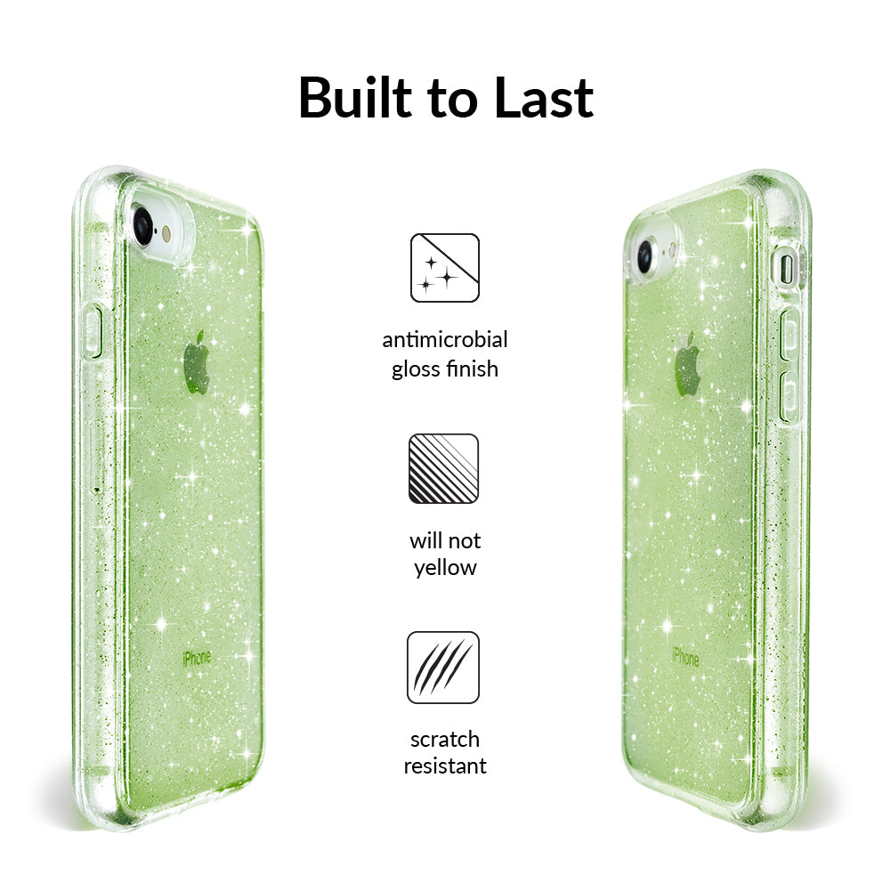 Lime Stardust Glitter iPhone Case