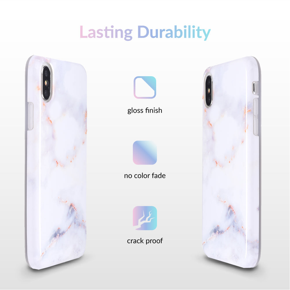 Gray Clouds Marble iPhone Case