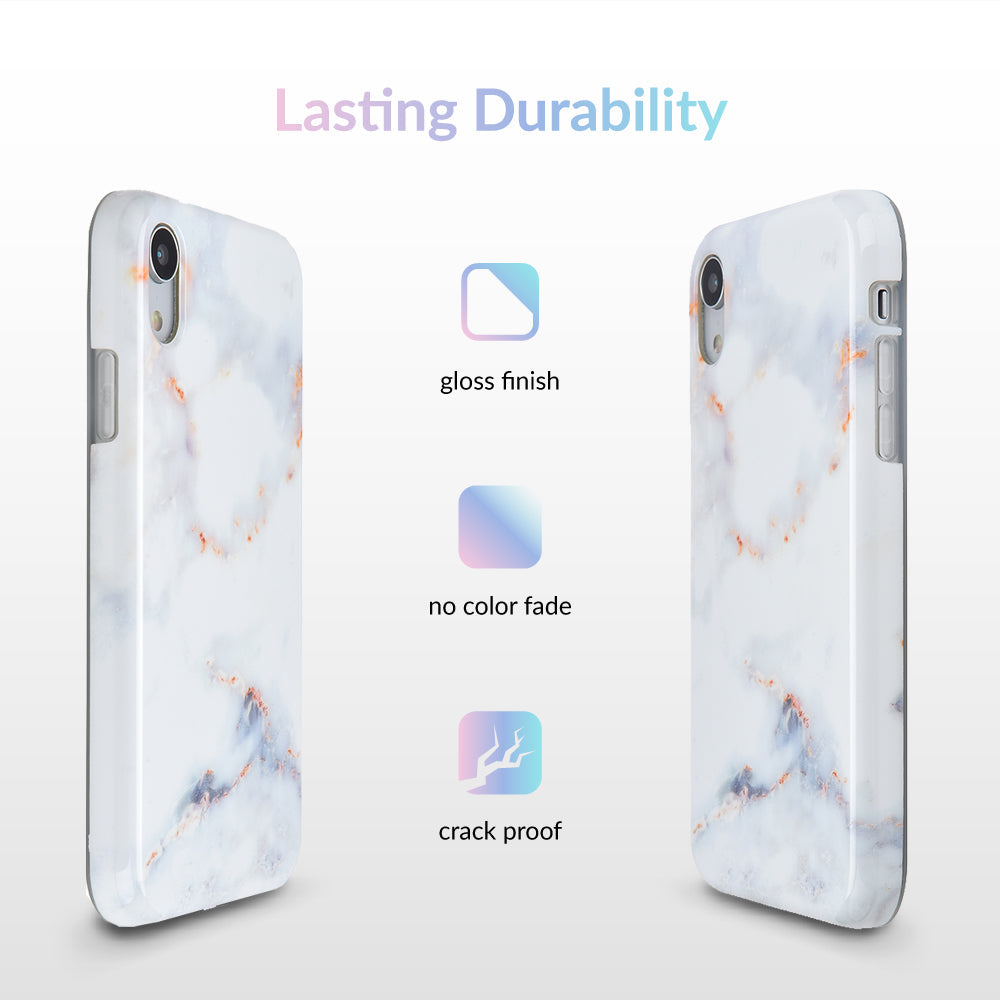 Gray Clouds Marble iPhone Case