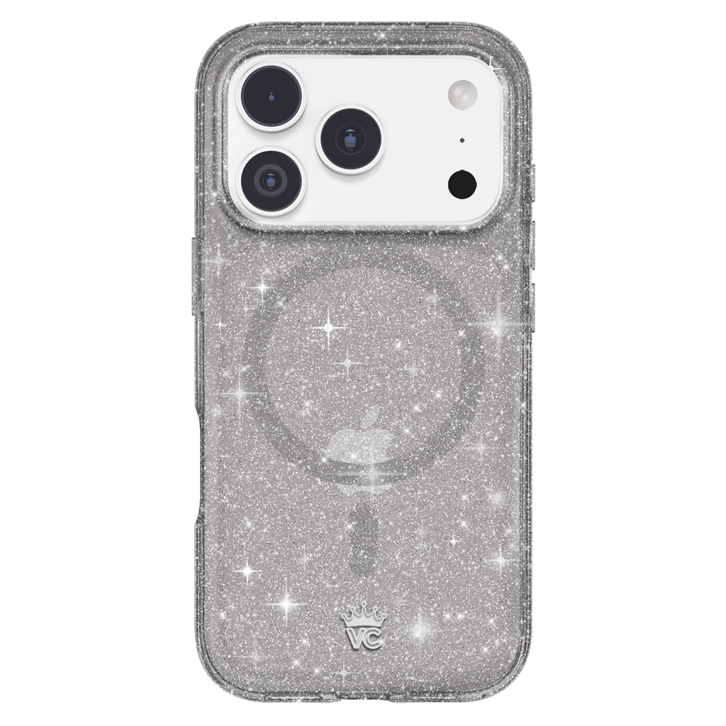 Grey Stardust Glitter iPhone Case