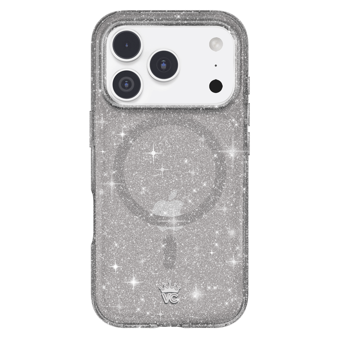 Grey Stardust Glitter iPhone Case