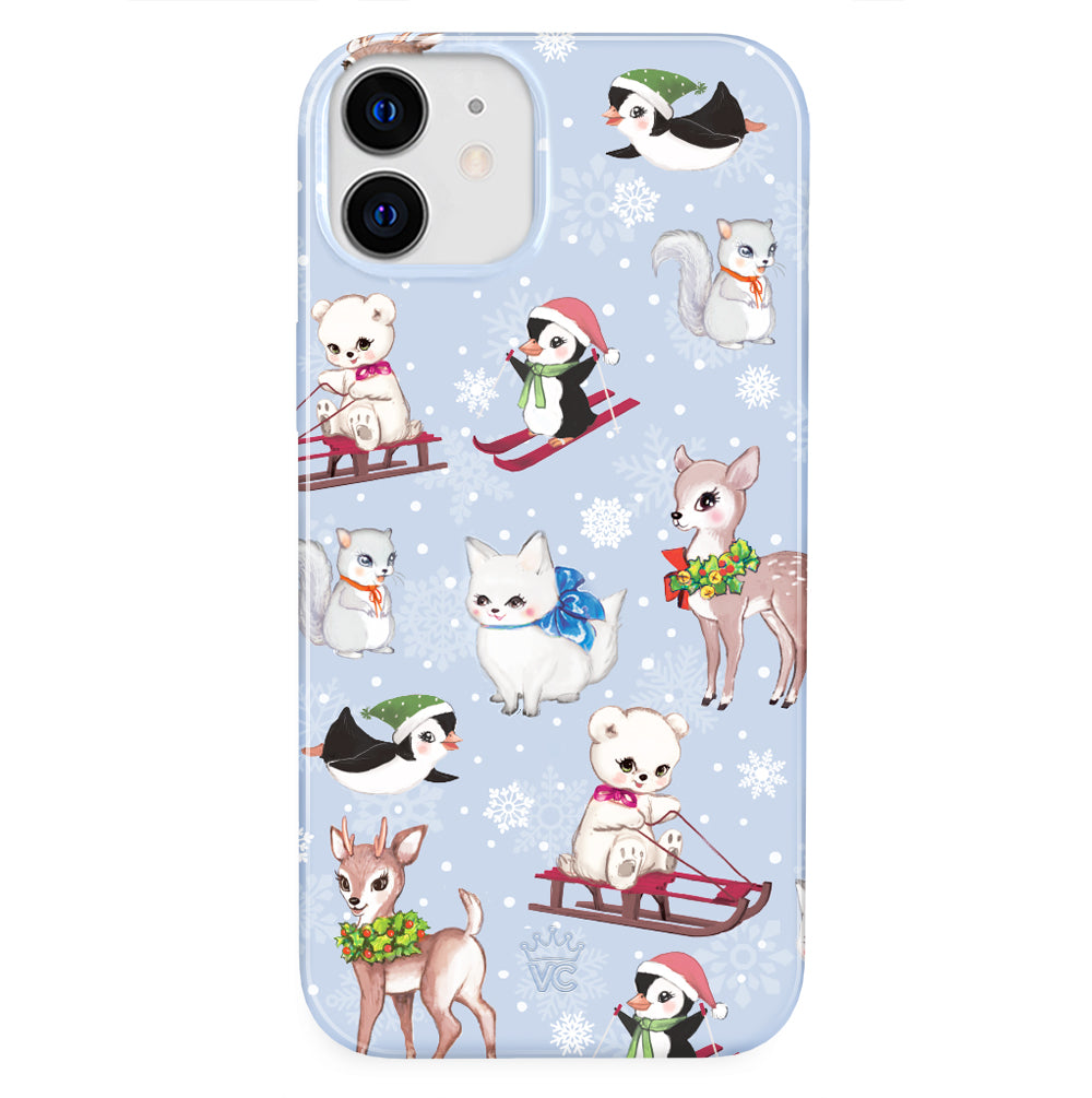 Winter Wonderland Baby Animals iPhone Case