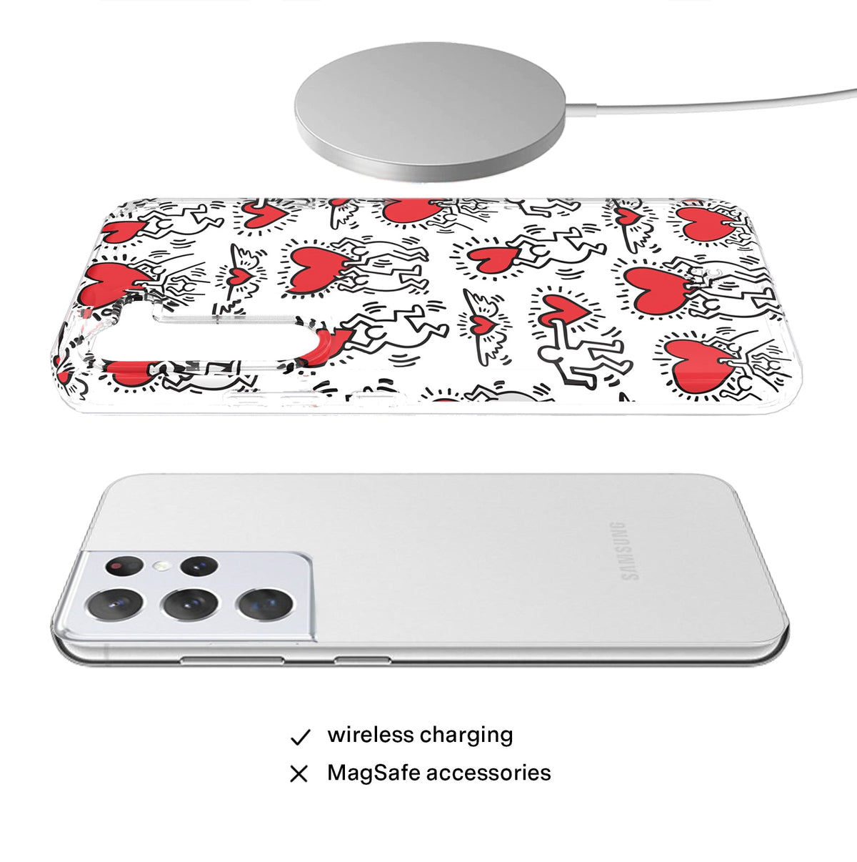 Keith Haring Heart-ist Samsung Case