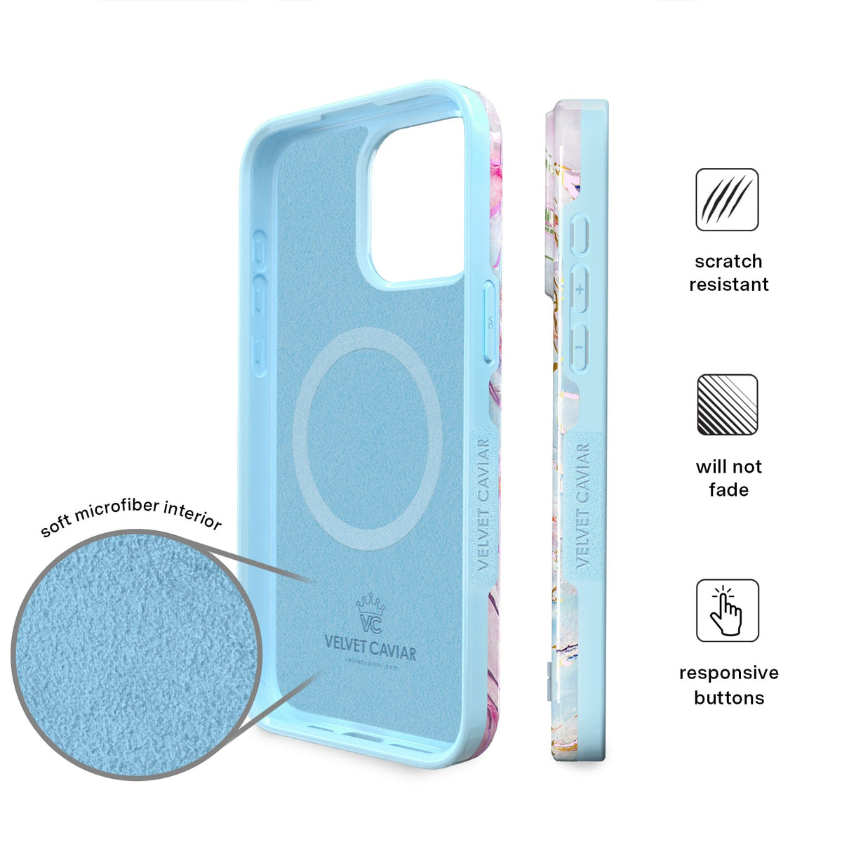 Holo Moonstone Marble iPhone Case