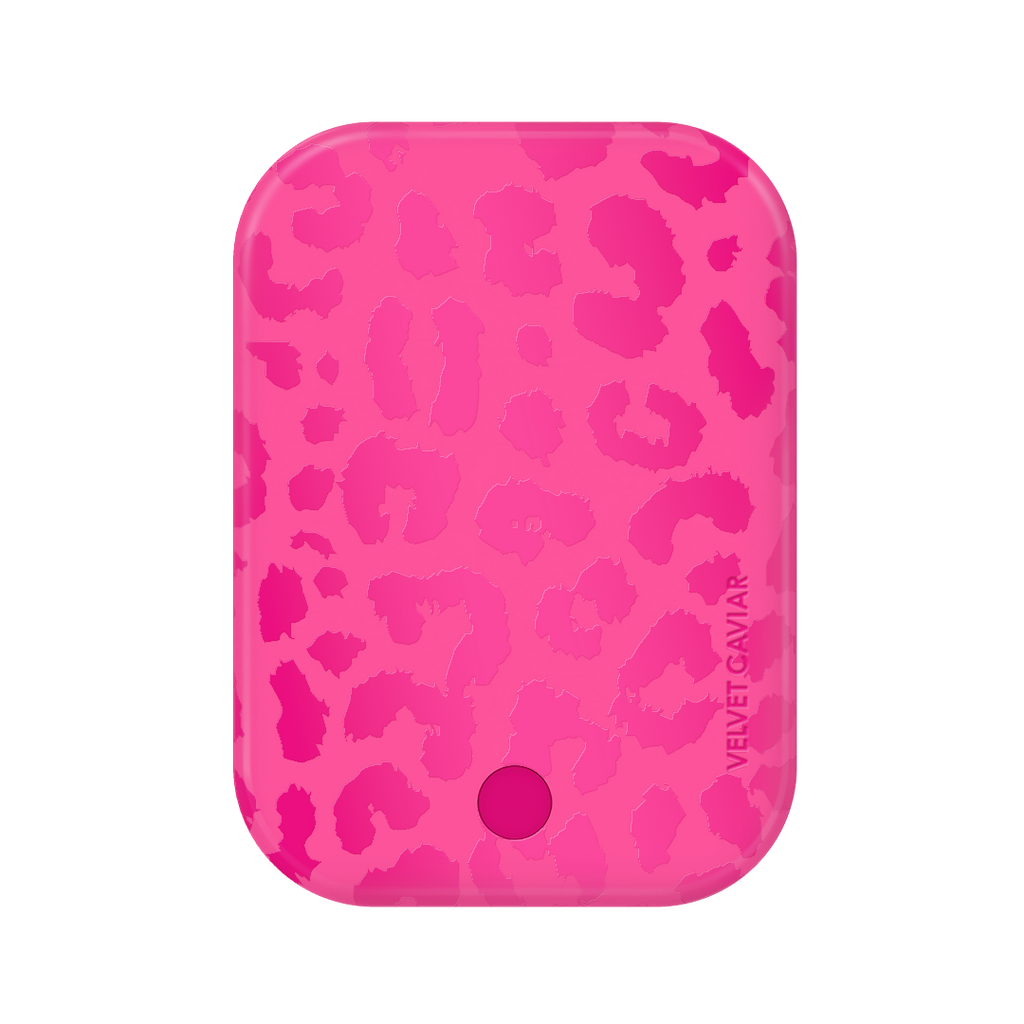 Even Hotter Pink Leopard Portable MagSafe Charger Power Pack