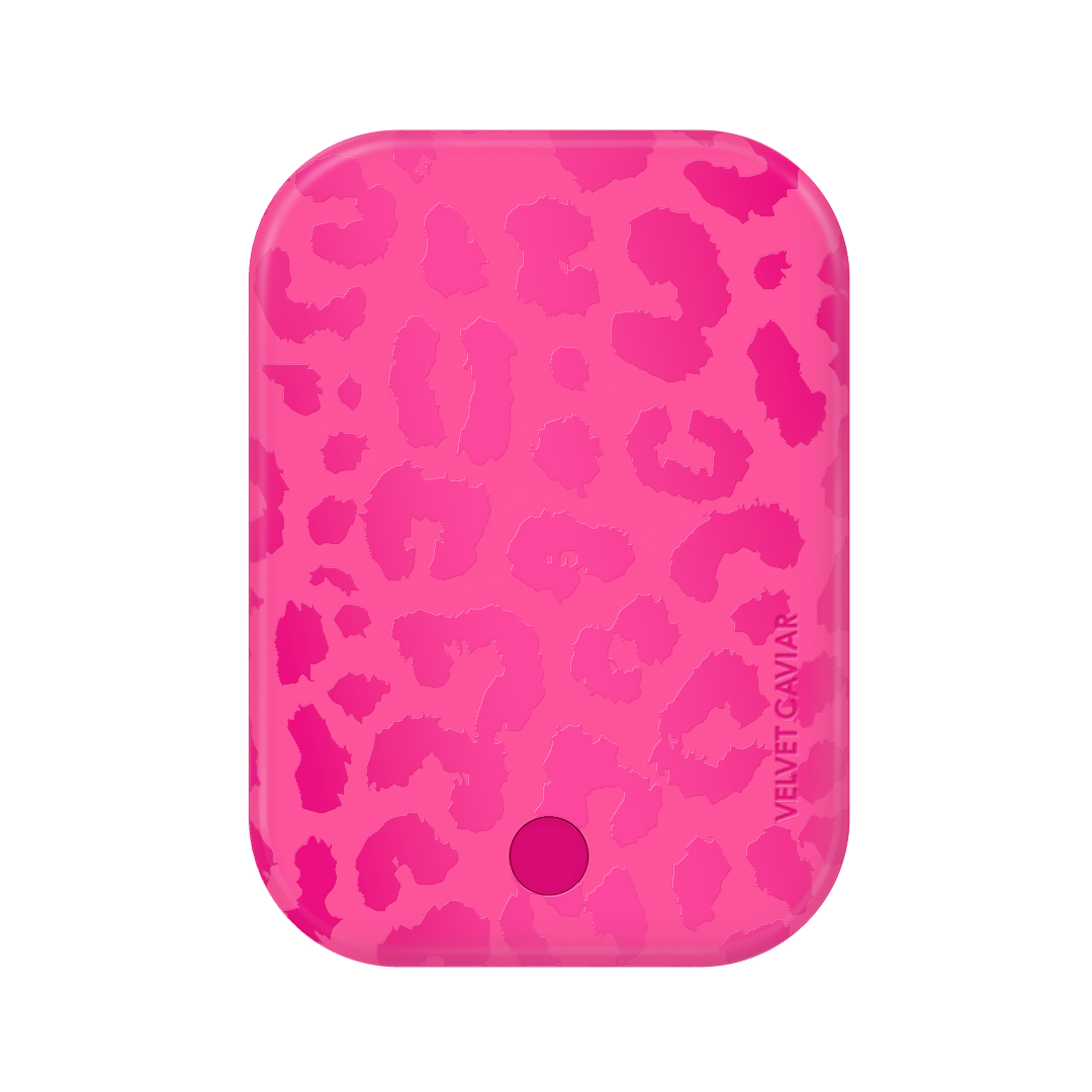Even Hotter Pink Leopard Portable MagSafe Charger Power Pack