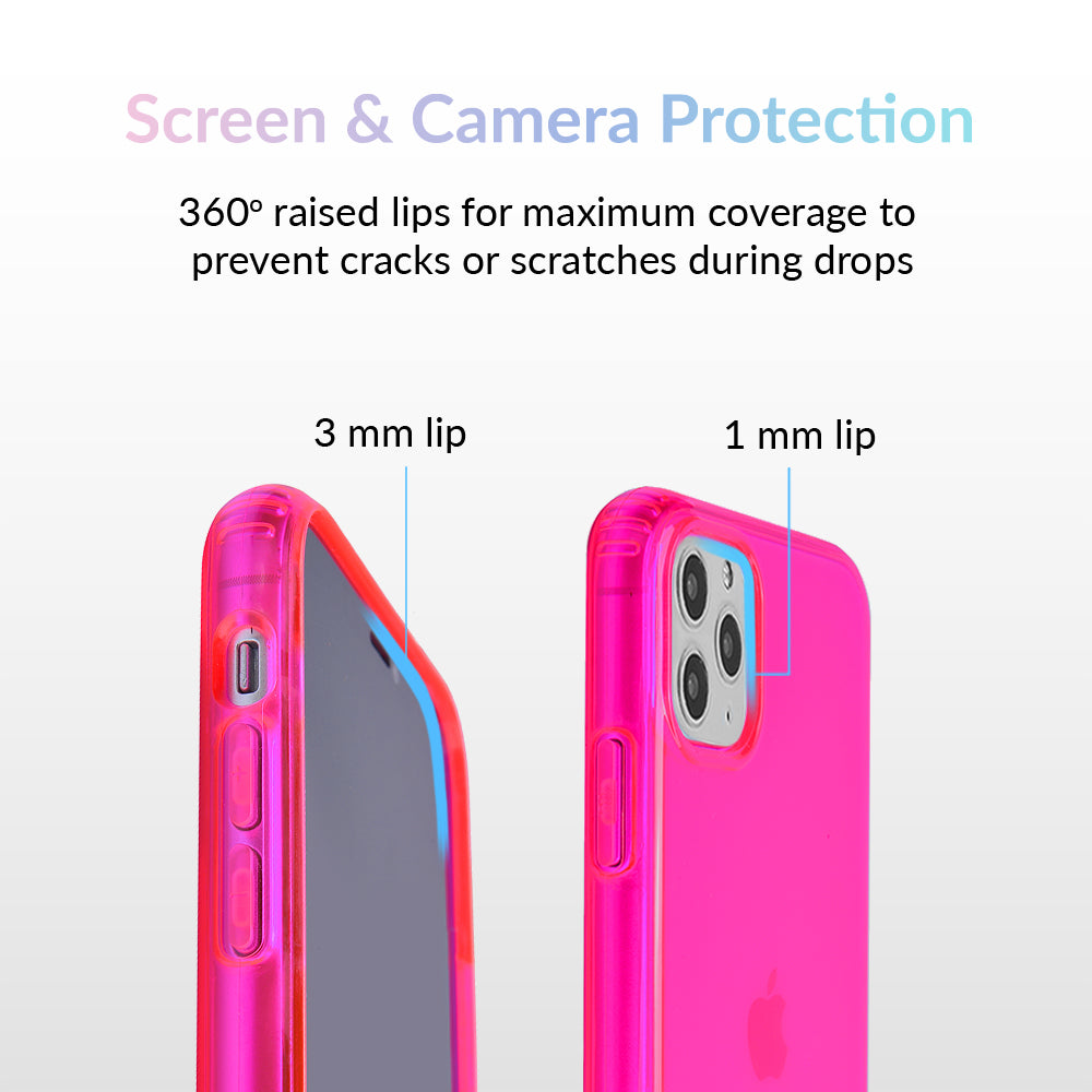 Neon Pink Clear iPhone Case
