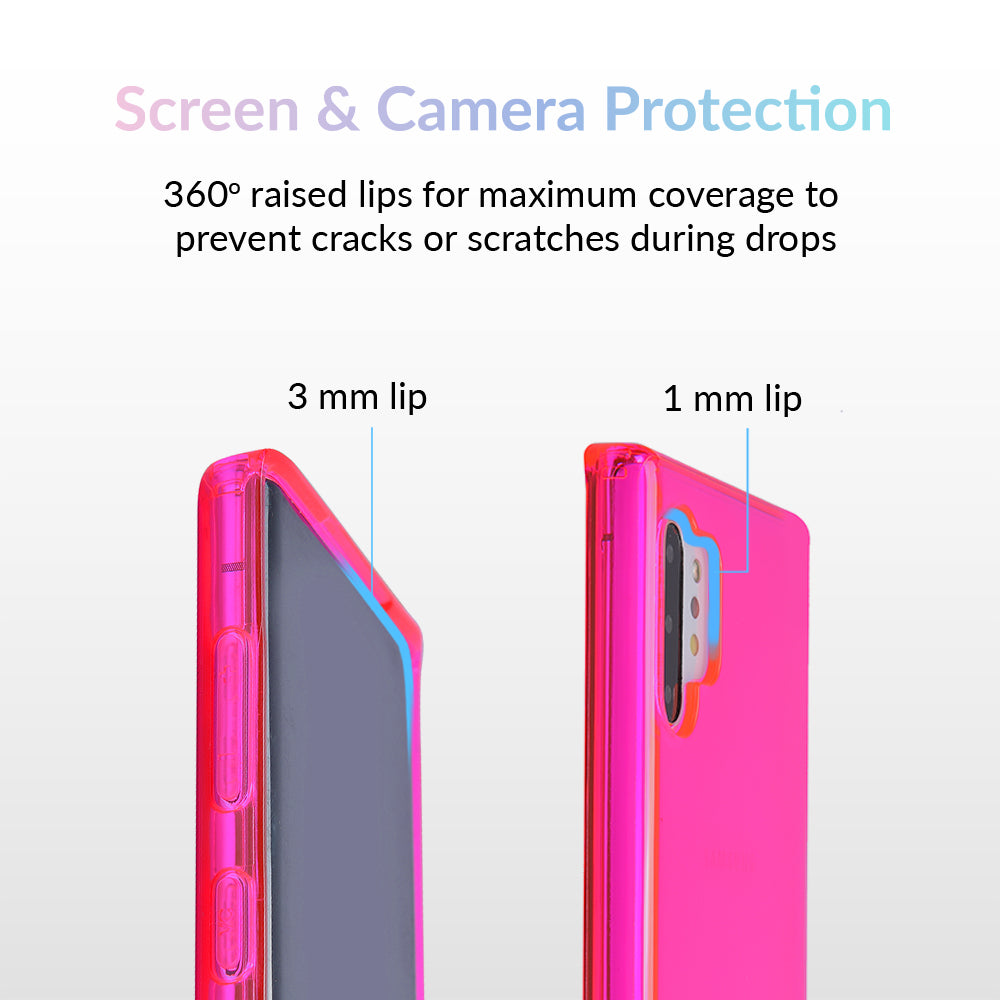 Neon Pink Clear Samsung Case