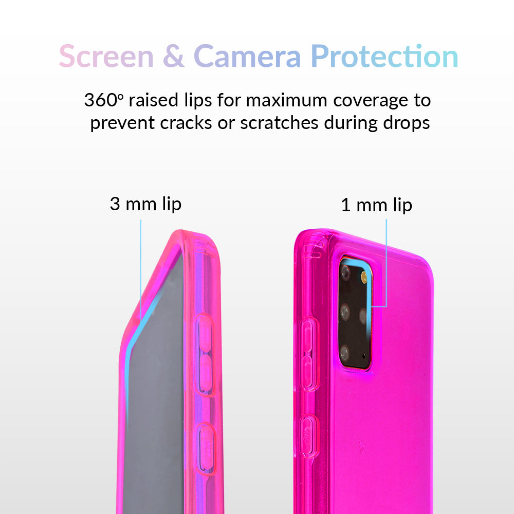 Neon Pink Clear Samsung Case