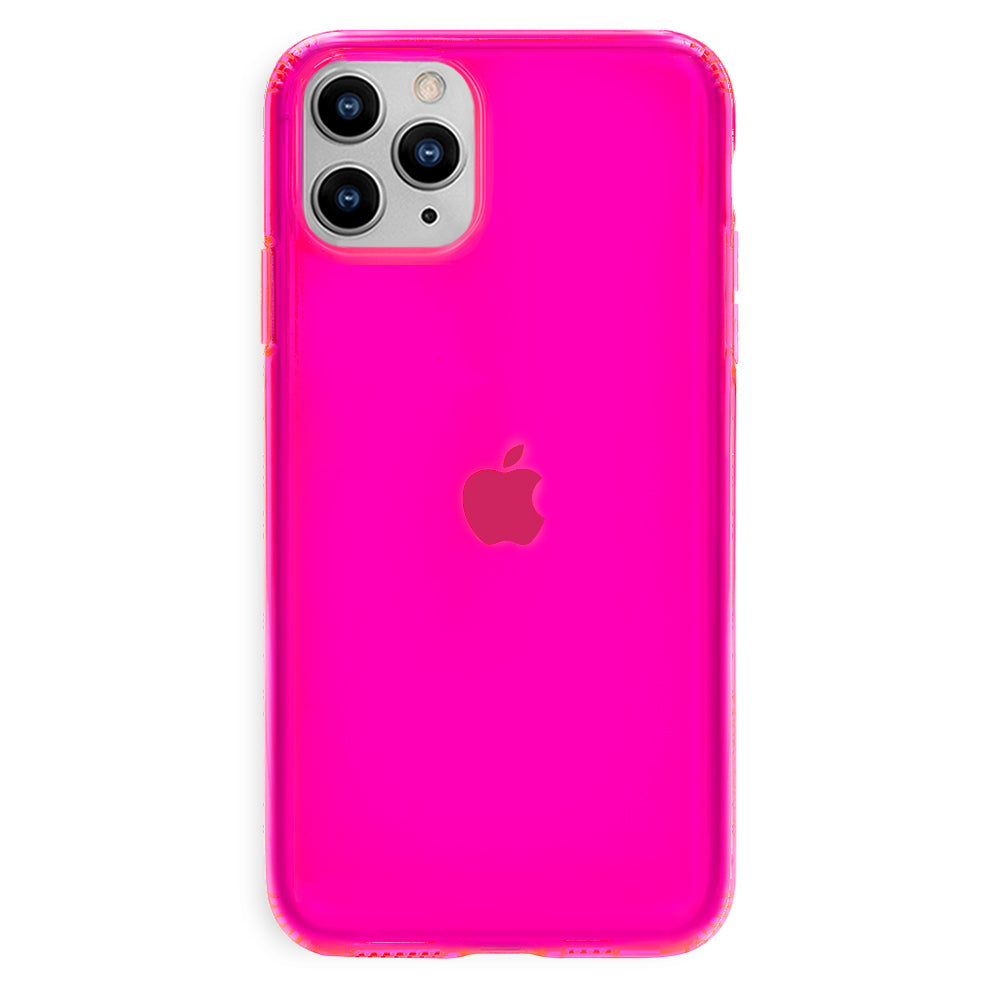 Neon Pink Clear iPhone Case