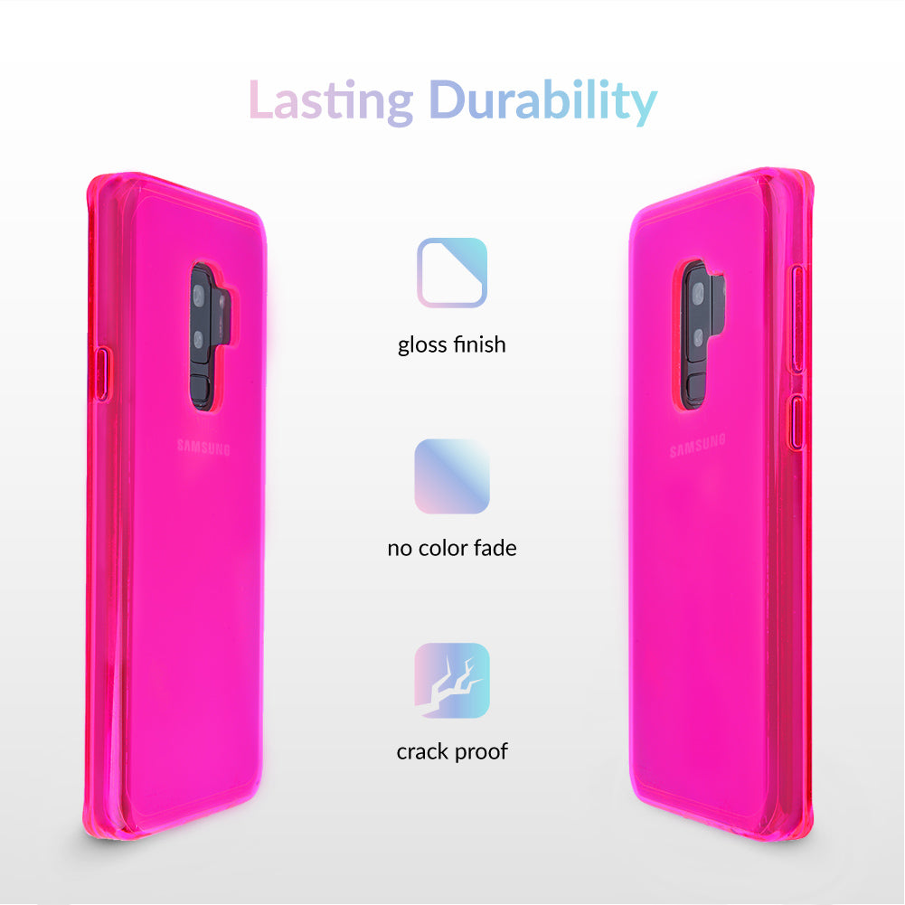 Neon Pink Clear Samsung Case