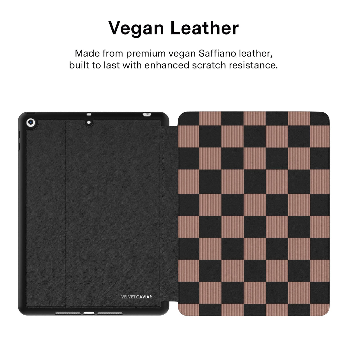 Mocha Vibe Checkered iPad Case