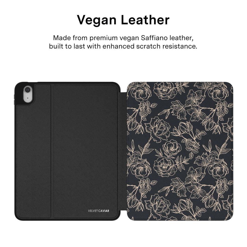 Floral Rose Gold Chrome iPad Case