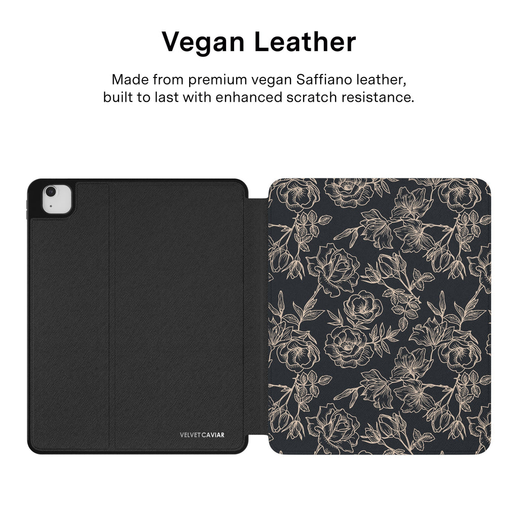 Floral Rose Gold Chrome iPad Case