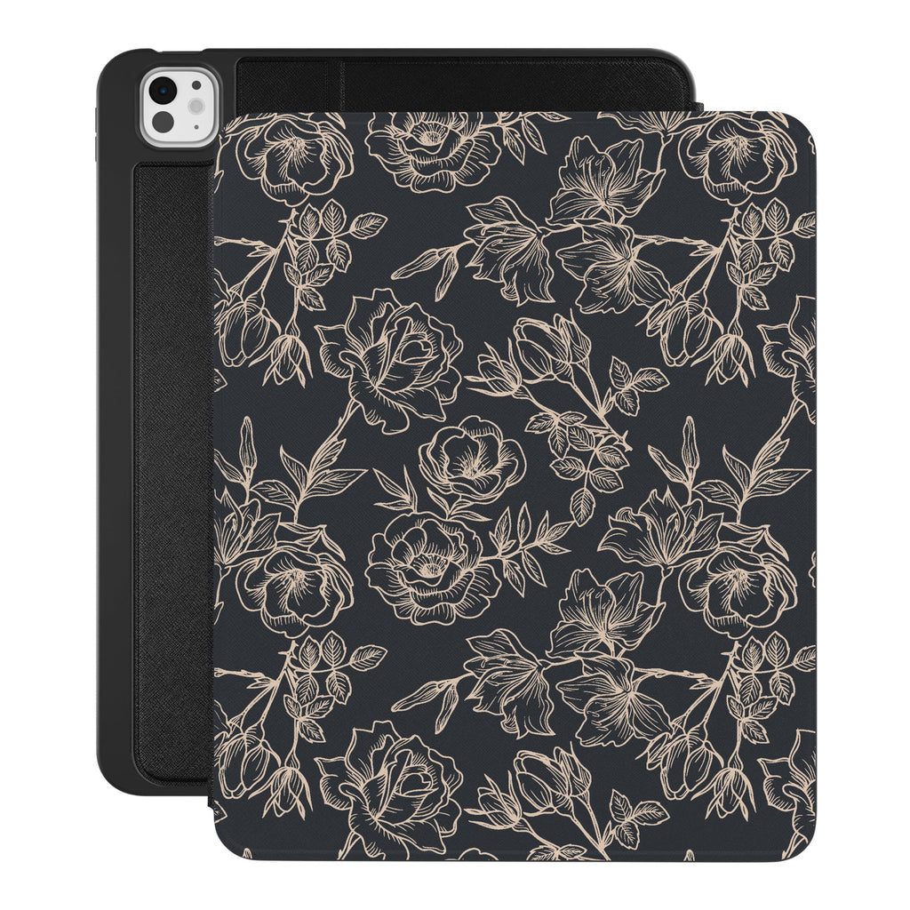 Floral Rose Gold Chrome iPad Case