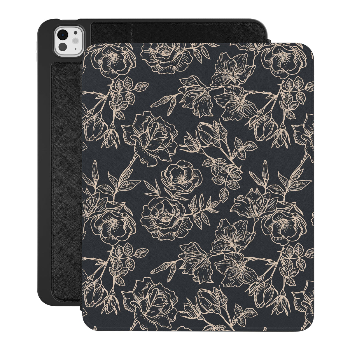 Floral Rose Gold Chrome iPad Case