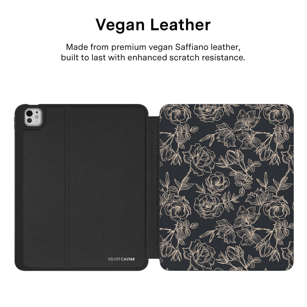 Floral Rose Gold Chrome iPad Case