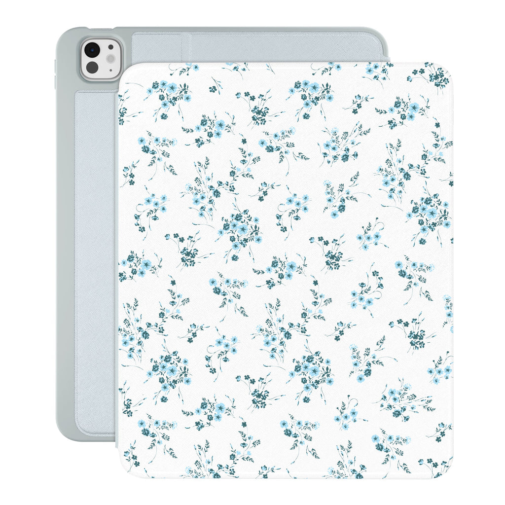 French Blue Floral iPad Case