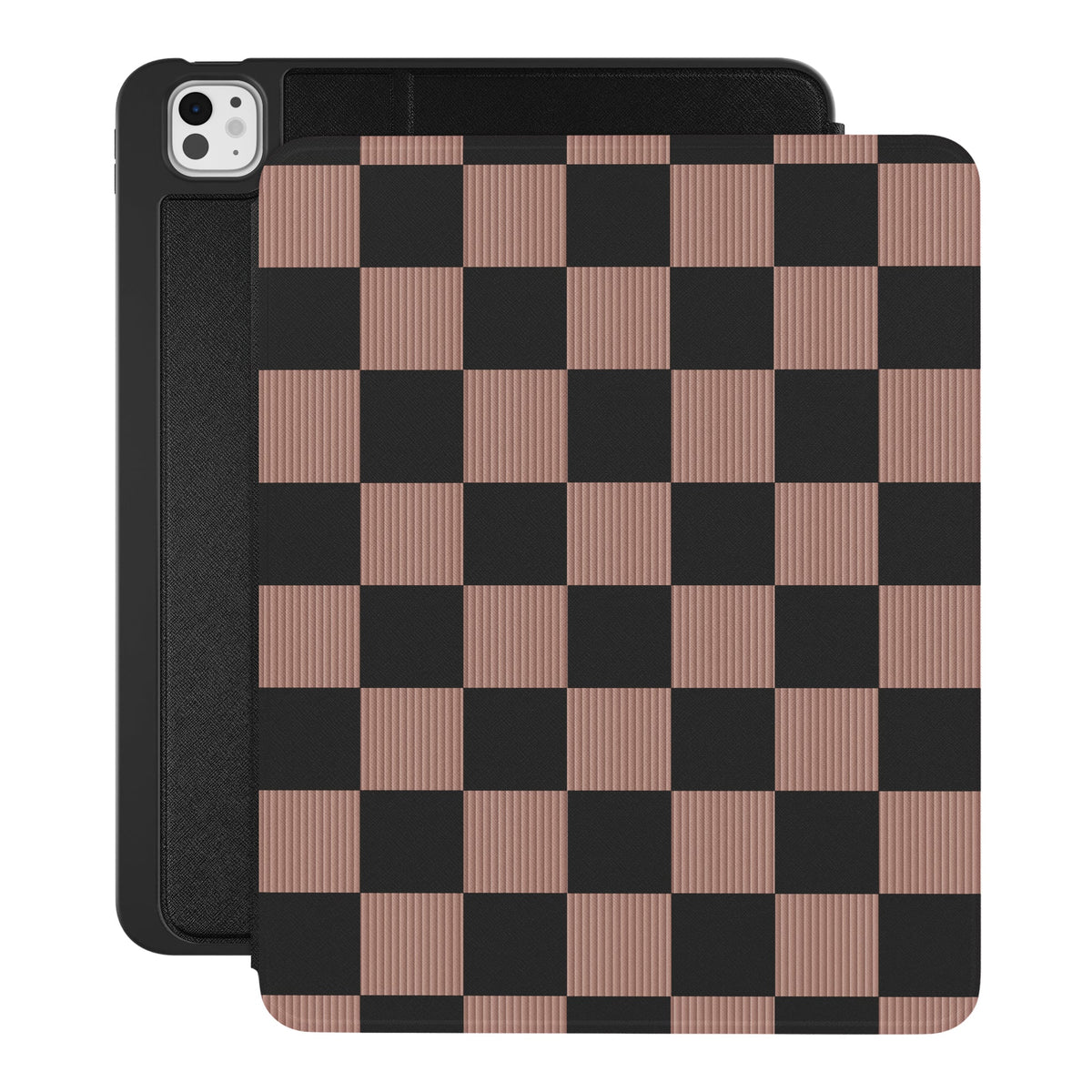 Mocha Vibe Checkered iPad Case