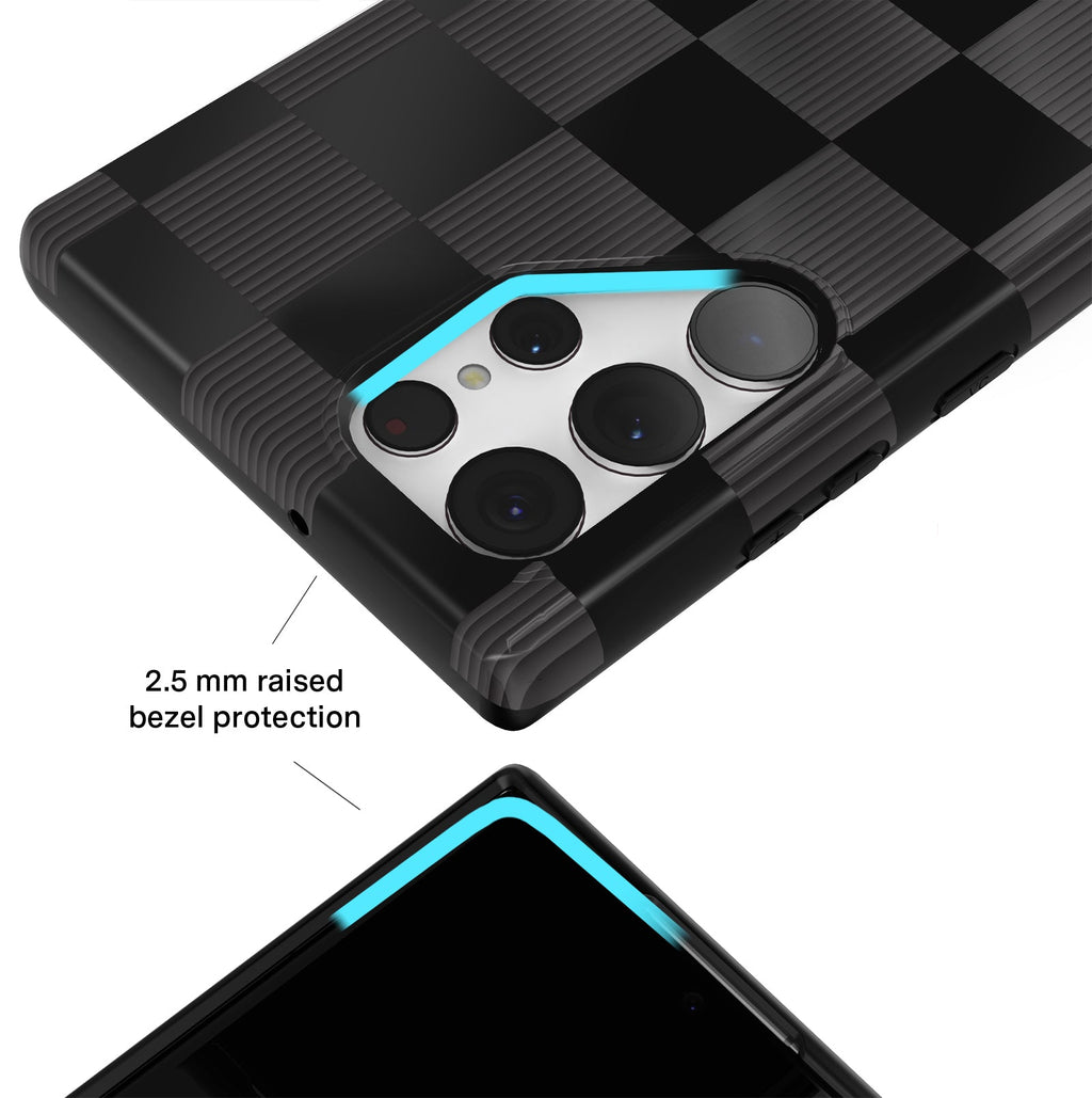 Noir Vibe Checkered Samsung Case