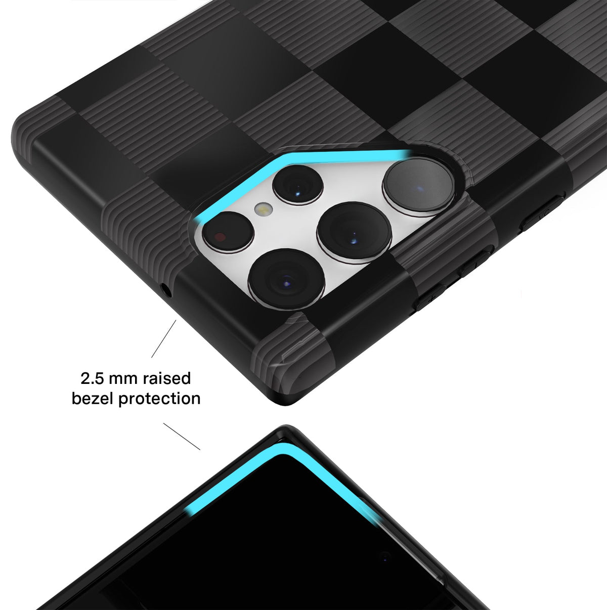Noir Vibe Checkered Samsung Case