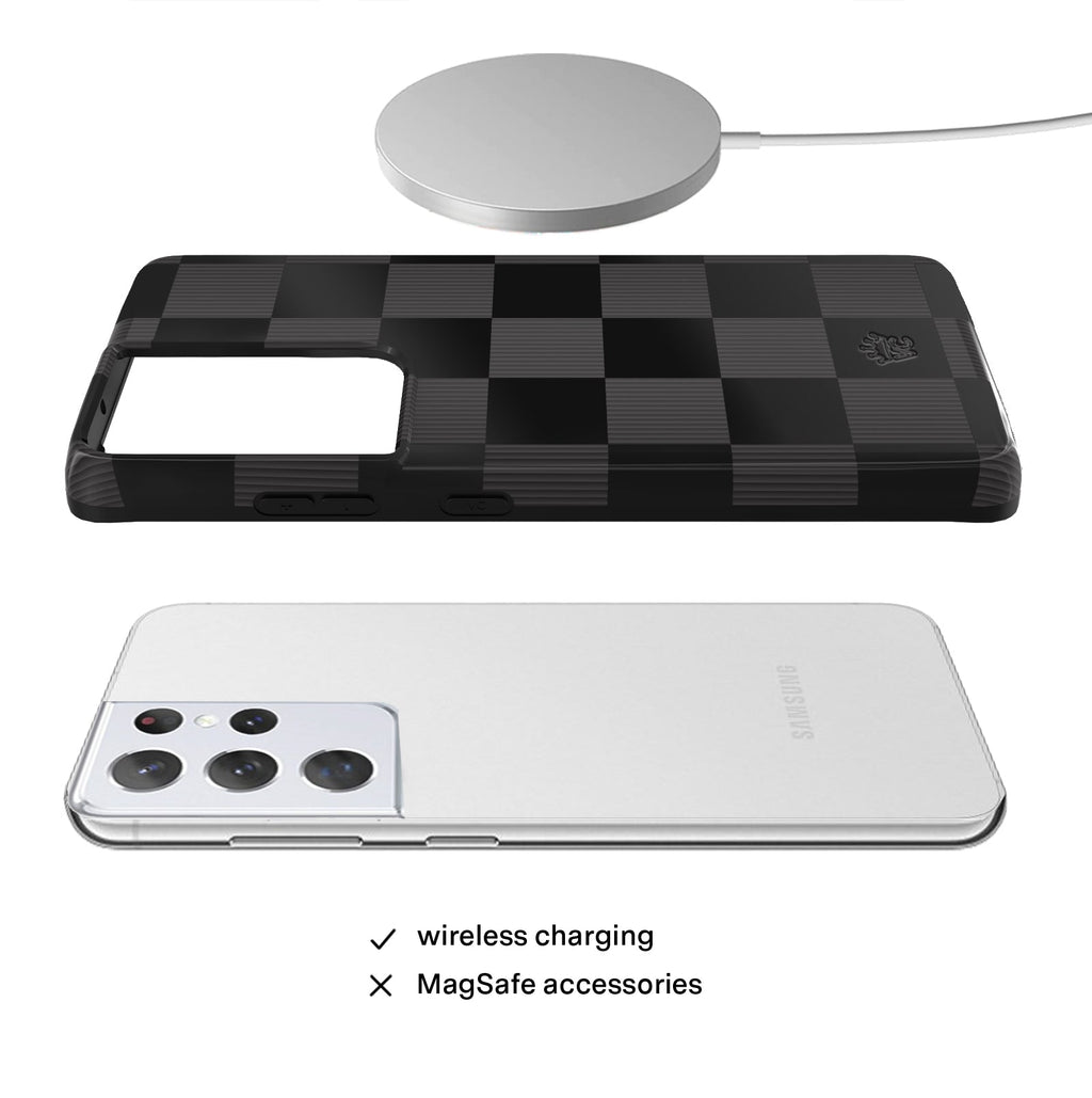 Noir Vibe Checkered Samsung Case