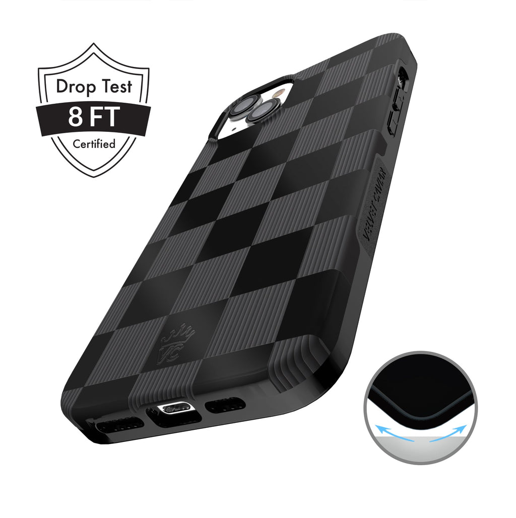 Noir Vibe Checkered iPhone Case