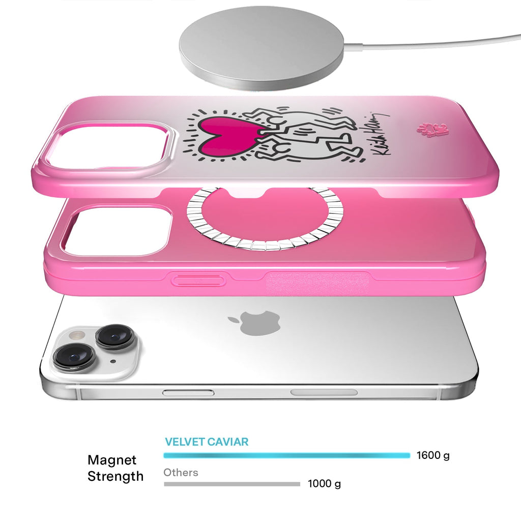Keith Haring Pink Heart iPhone Case