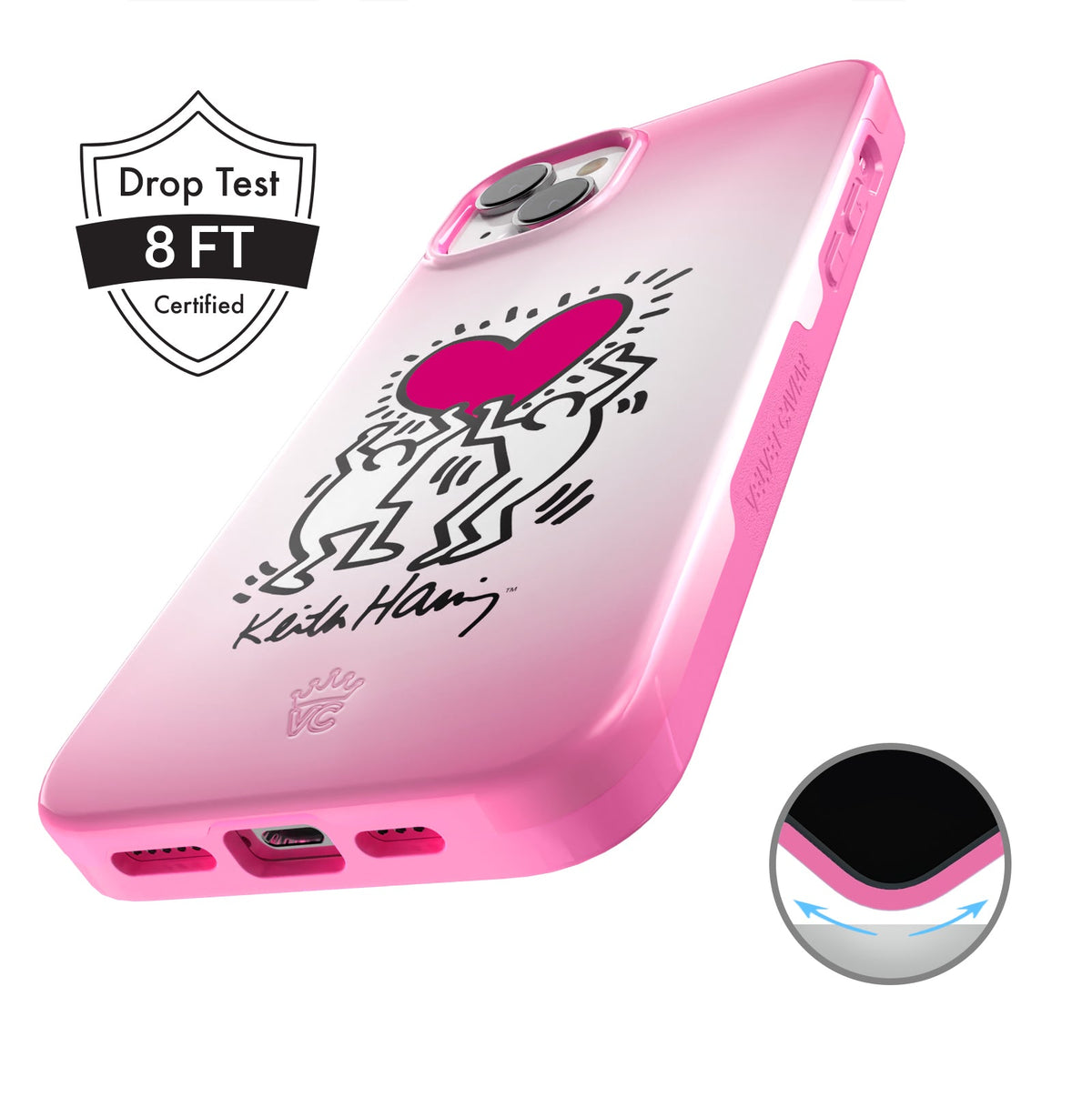 Keith Haring Pink Heart iPhone Case