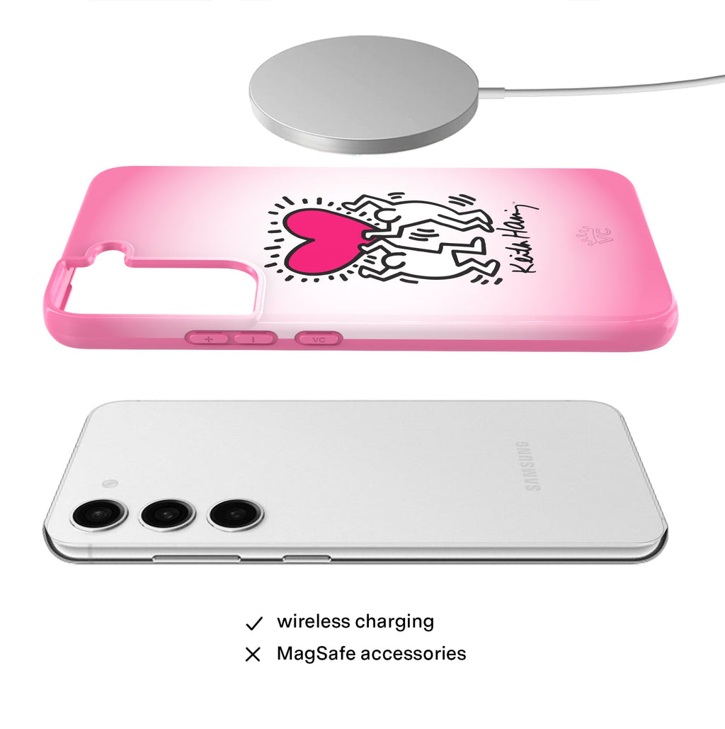 Keith Haring Pink Heart Samsung Case