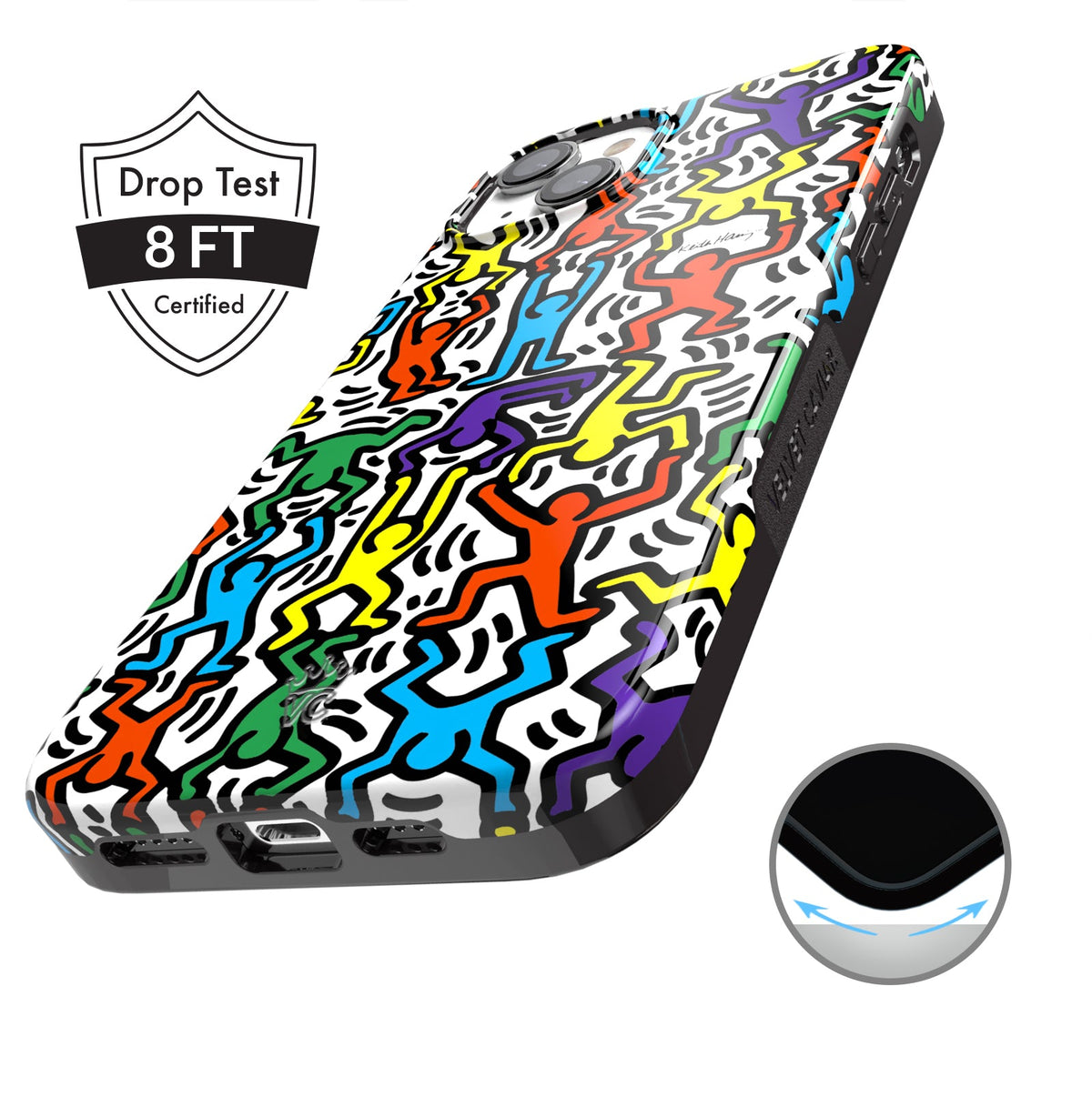 Keith Haring Rainbow Dancers iPhone Case