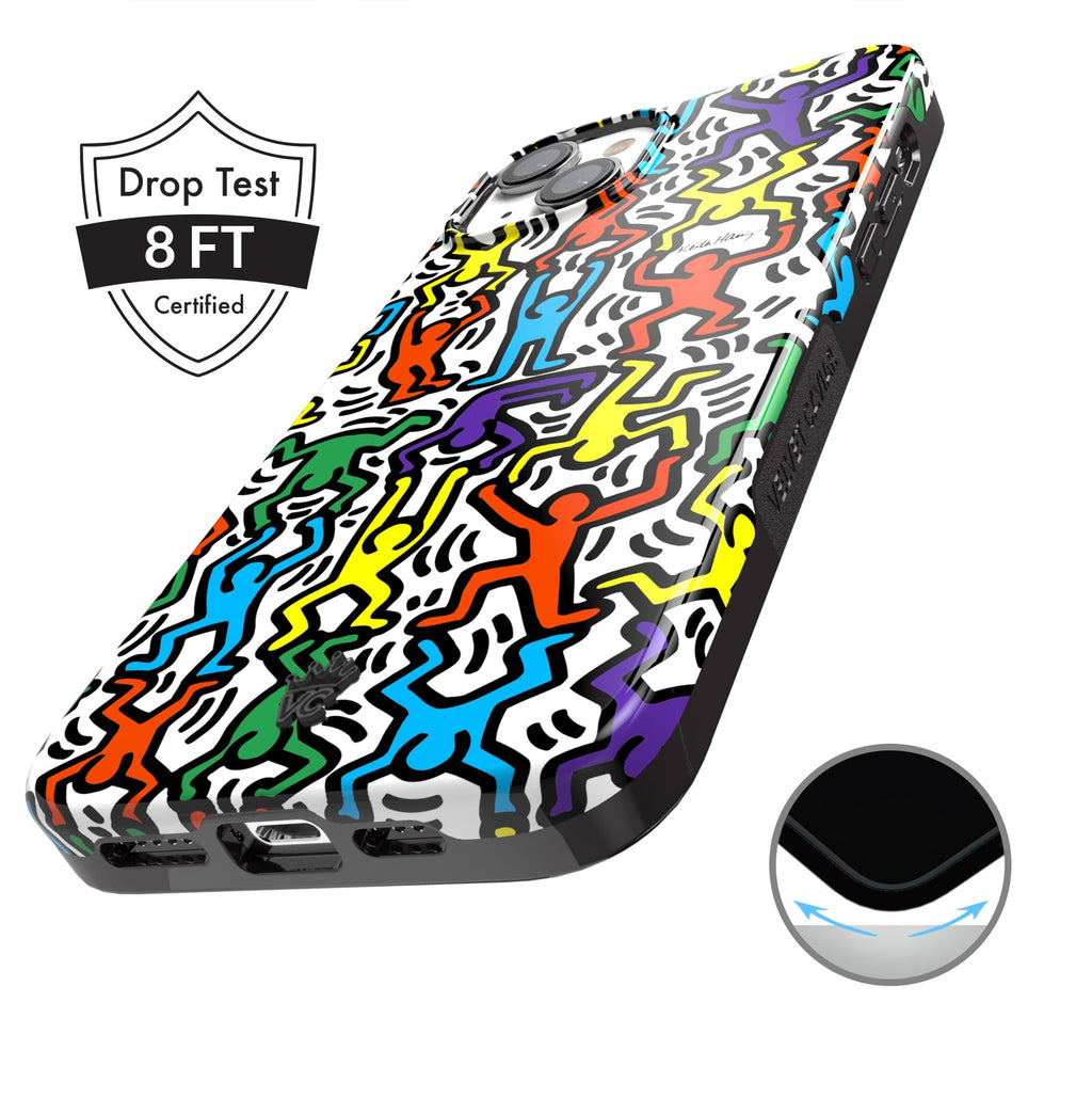 Keith Haring Rainbow Dancers iPhone Case