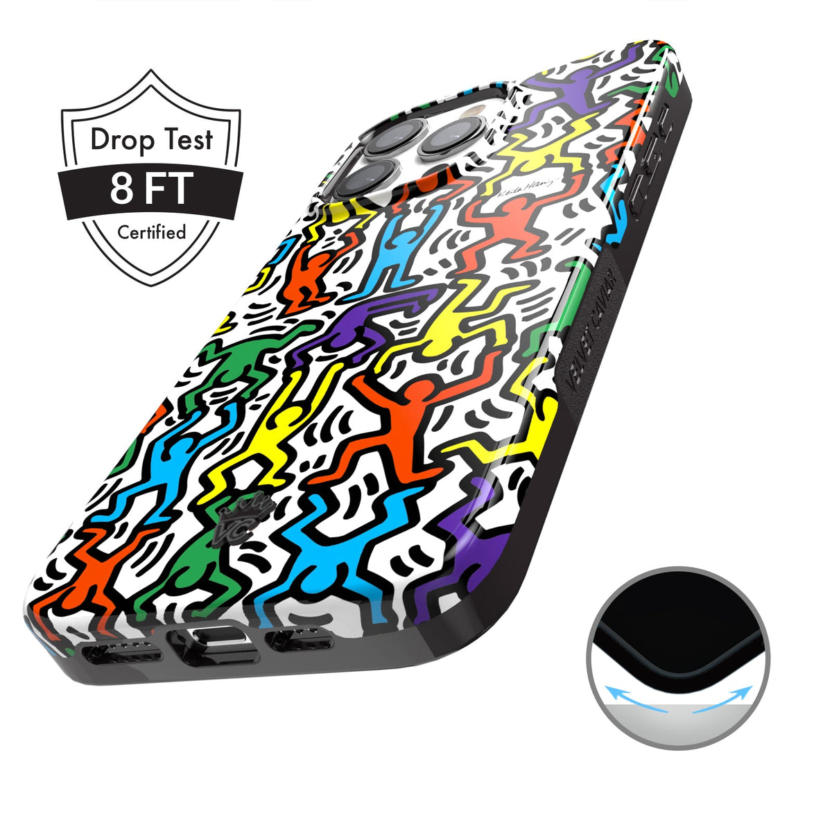 Keith Haring Rainbow Dancers iPhone Case
