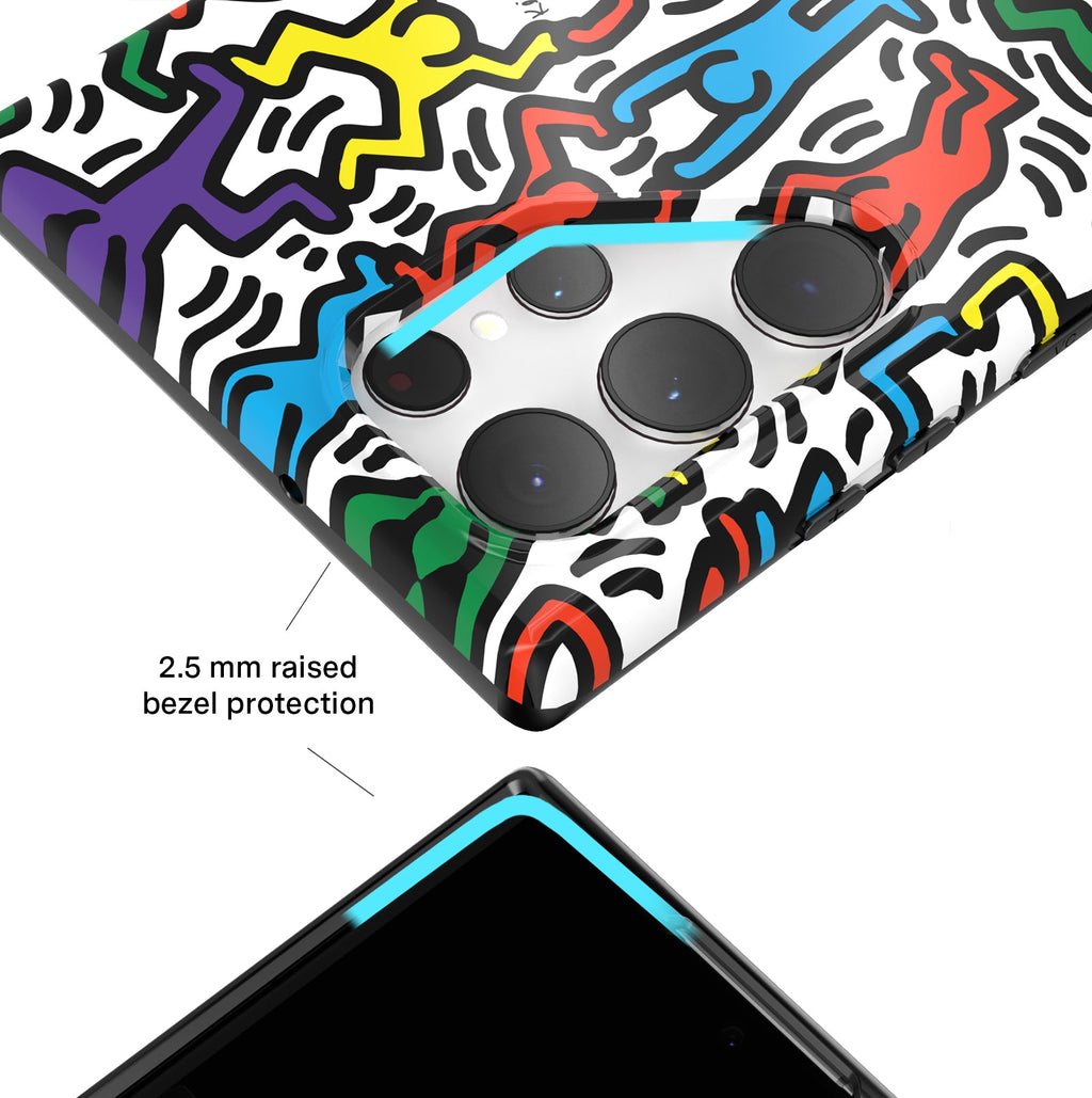 Keith Haring Rainbow Dancers Samsung Case