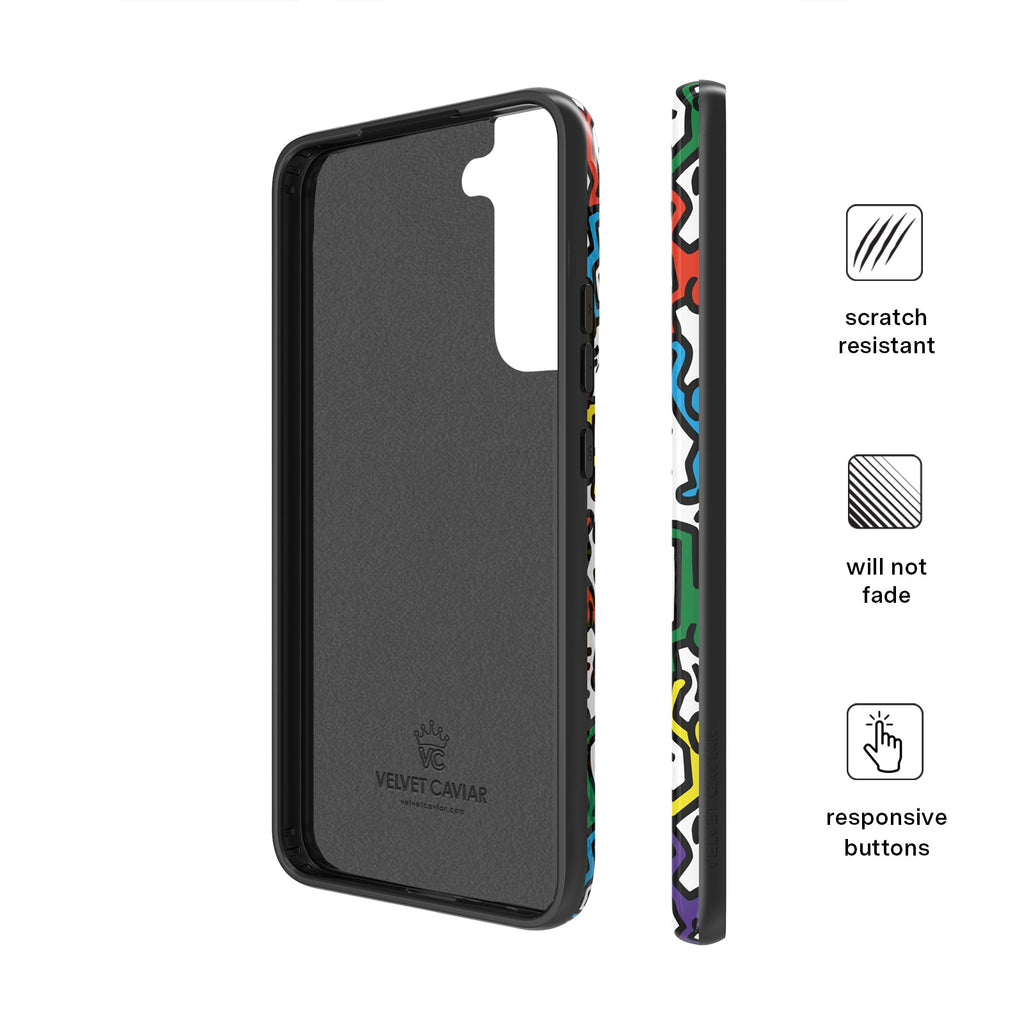 Keith Haring Rainbow Dancers Samsung Case