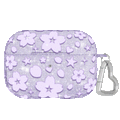 Lavender Cherry Blossom Glitter AirPod Case