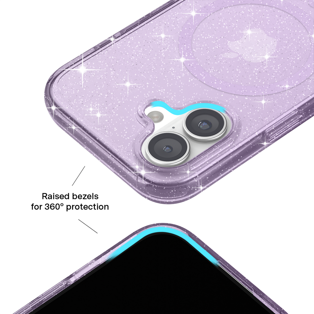 Lilac Stardust Glitter iPhone Case