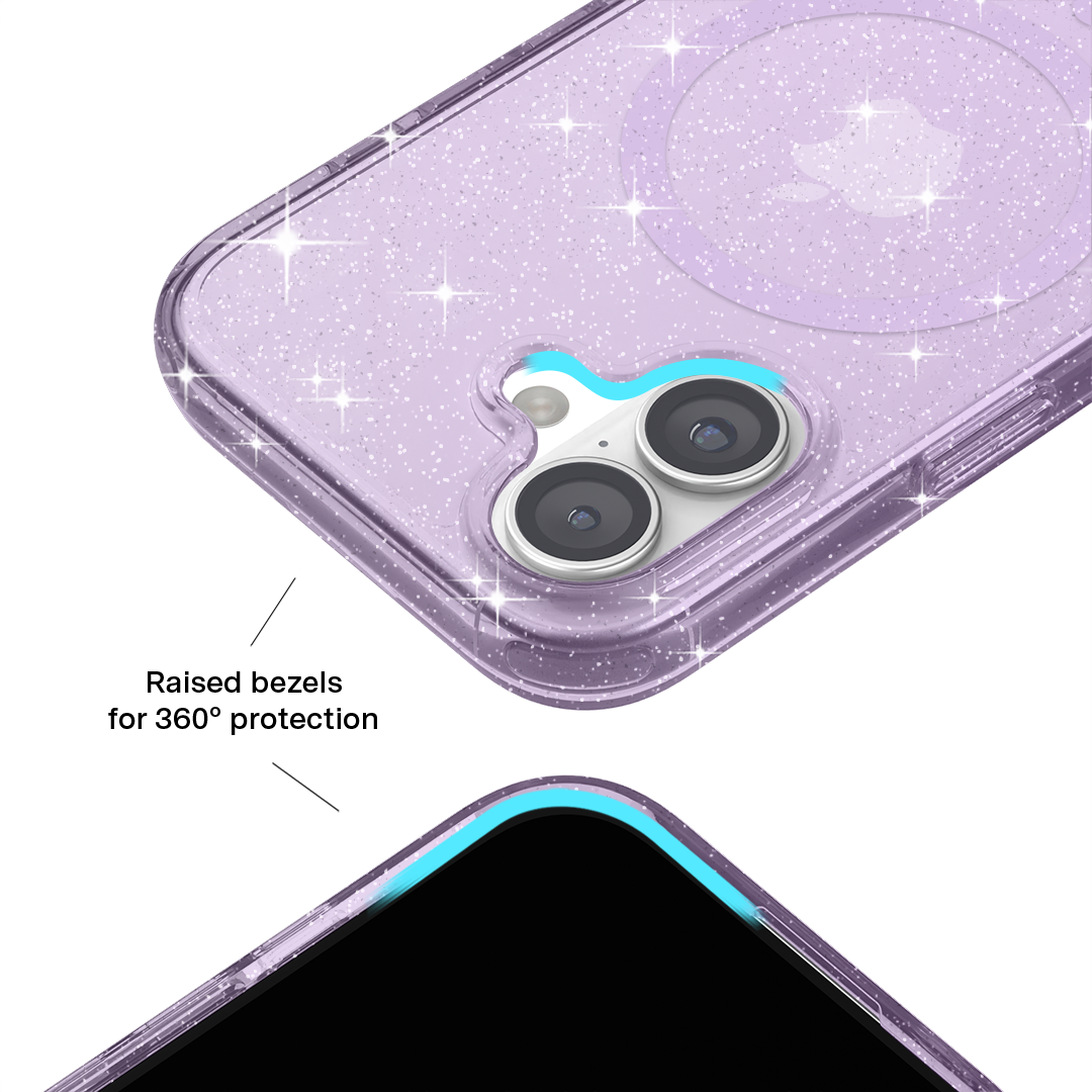 Lilac Stardust Glitter iPhone Case