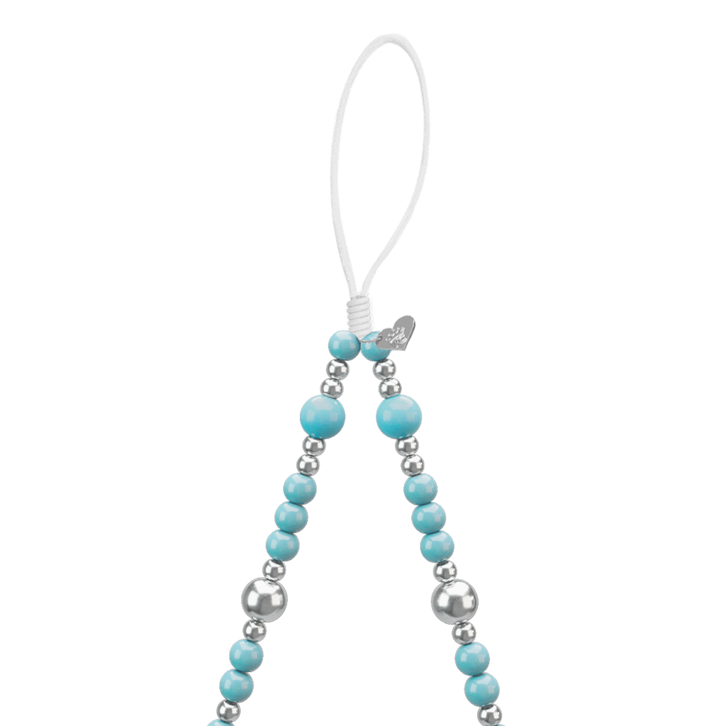 Turquoise Heart Phone Charm