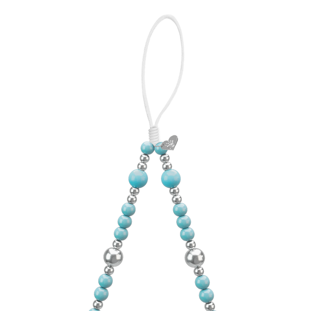 Turquoise Heart Phone Charm